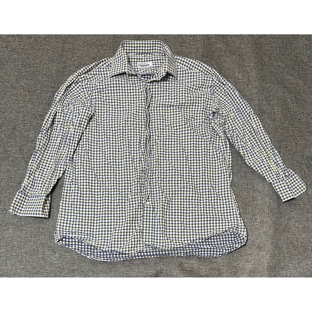 Lorenzo Uomo Regular Fit Men's 17 32/33 Plaid Long Sleeve Shirt‎